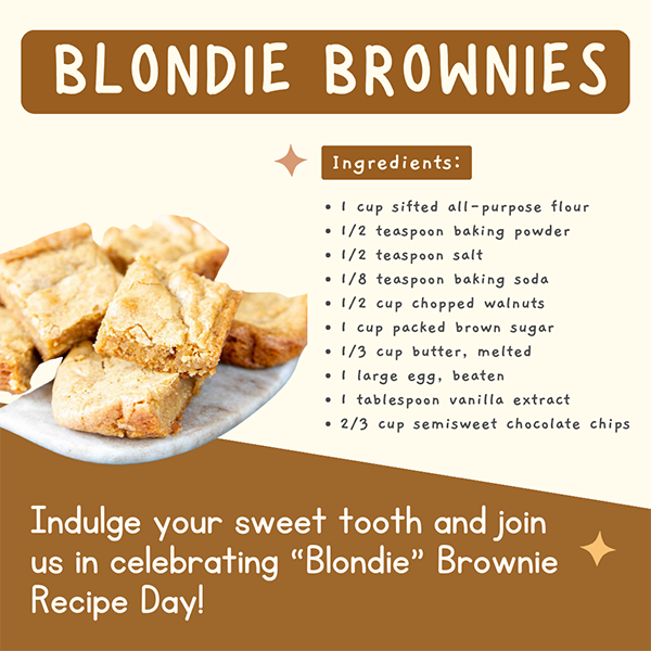 Recipe for blondies