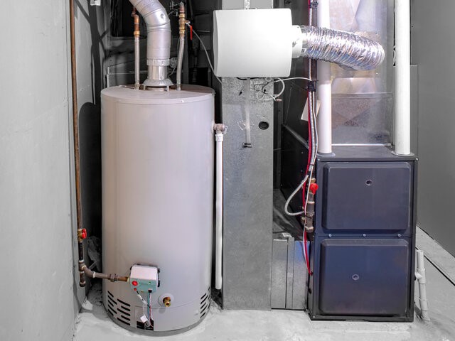 High-Efficiency Natural Gas Furnace and Water Heter