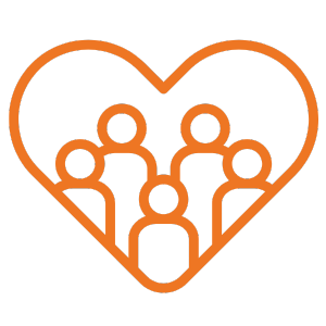 icon of people within a heart