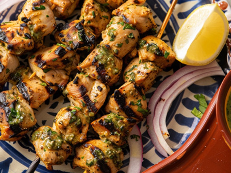 Lemon Herb Chicken Skewers