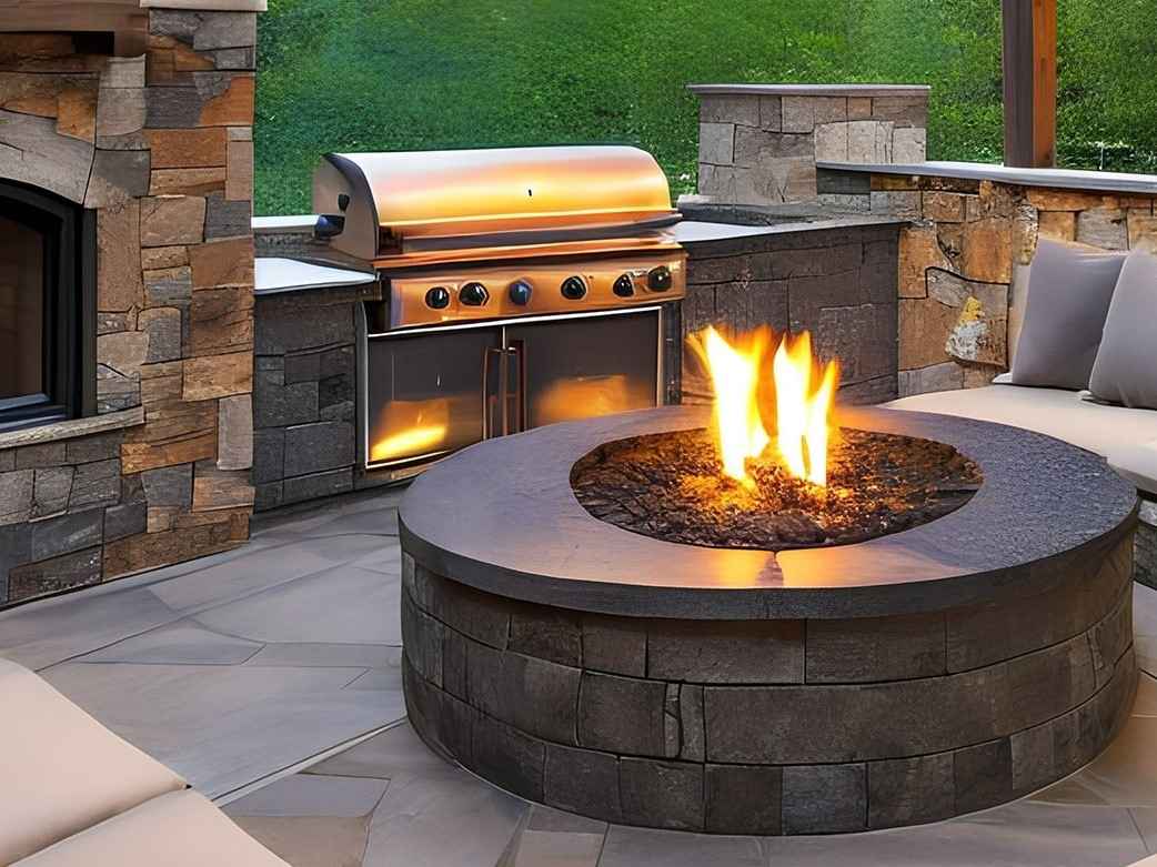 an outdoor firepit